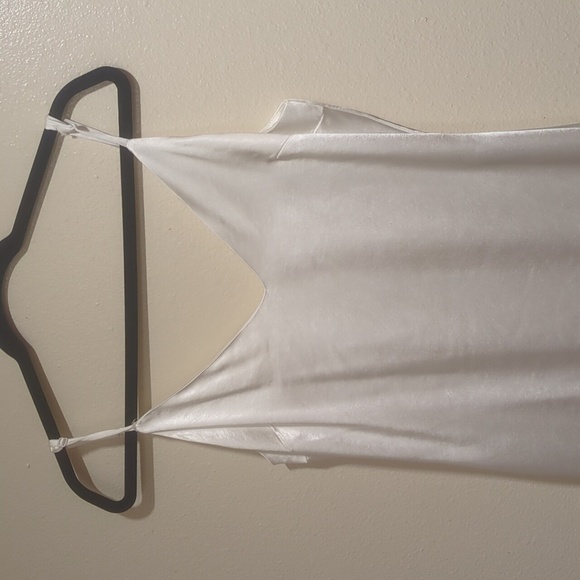 Lulu's forever type of love white stain mermaid silhouette wedding maxi dress - Picture 10 of 13